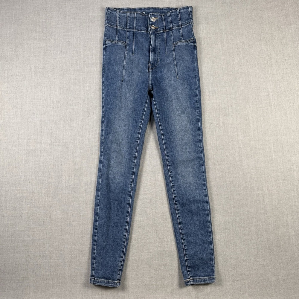 We The Free Jeans Women's 27 Size Light Wash Skinny Denim Stretch